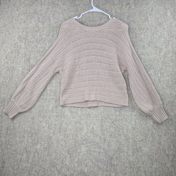 Hippie Rose Beige Knit Sweater Womens M - Picture 1 of 7